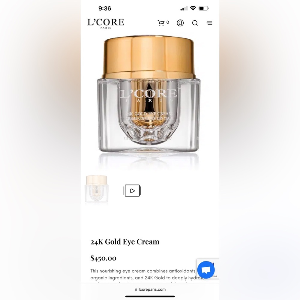 L’CORE PARIS | 24k EYE CREAM